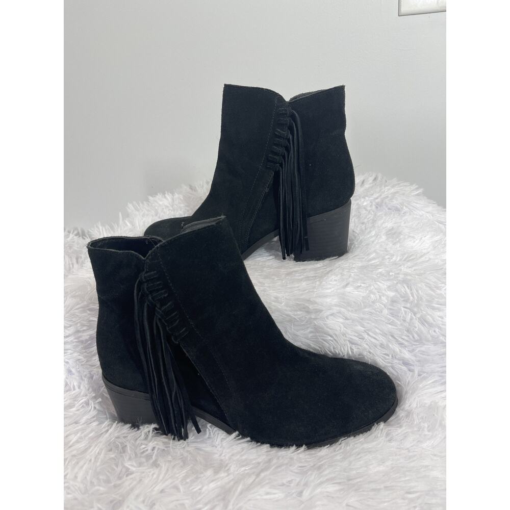 Reaction Kenneth Cole Ankle Booties Womens 8.5M Black Leather Western Festival3